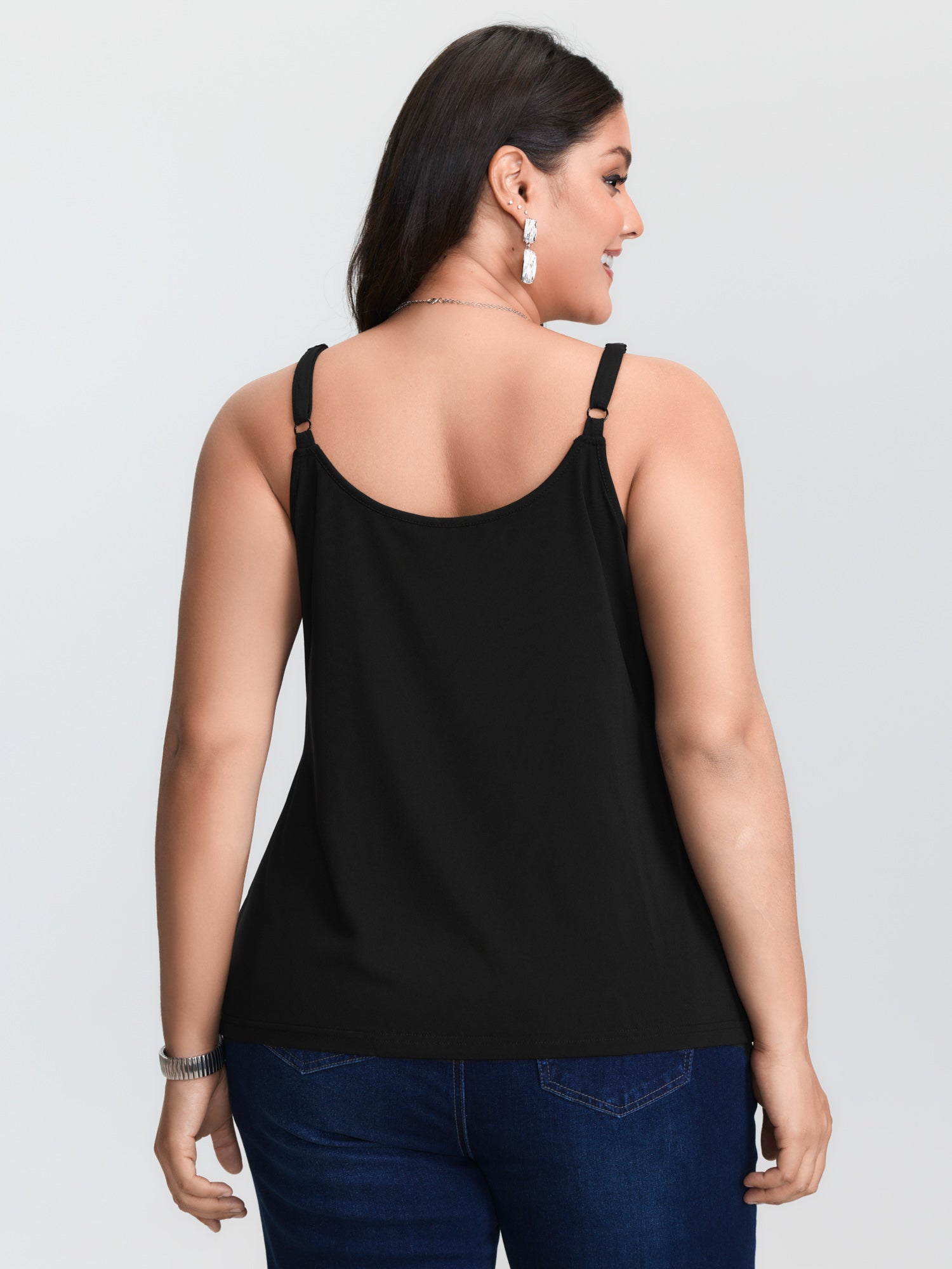 Plus‑size Black Knitted Camiso - огляд і ціна Suspender Tank Top