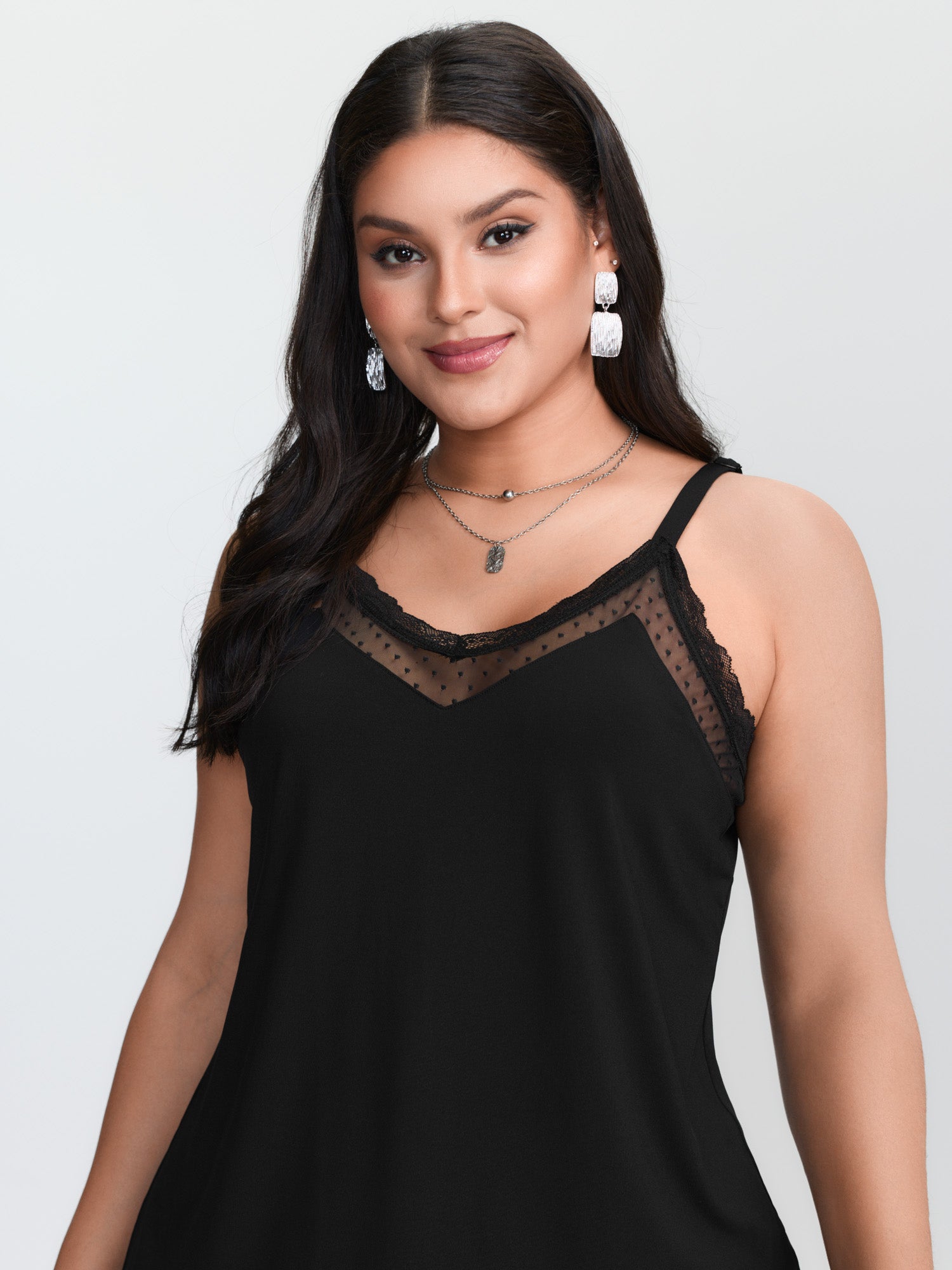 Plus‑size Black Knitted Camiso - огляд і ціна Suspender Tank Top